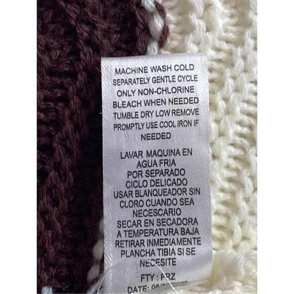 FULL CIRCLE TRENDS WOMEN’S 1X CHEVRON LONG SLEEVE KNIT SWEATER - Picture 7 of 9